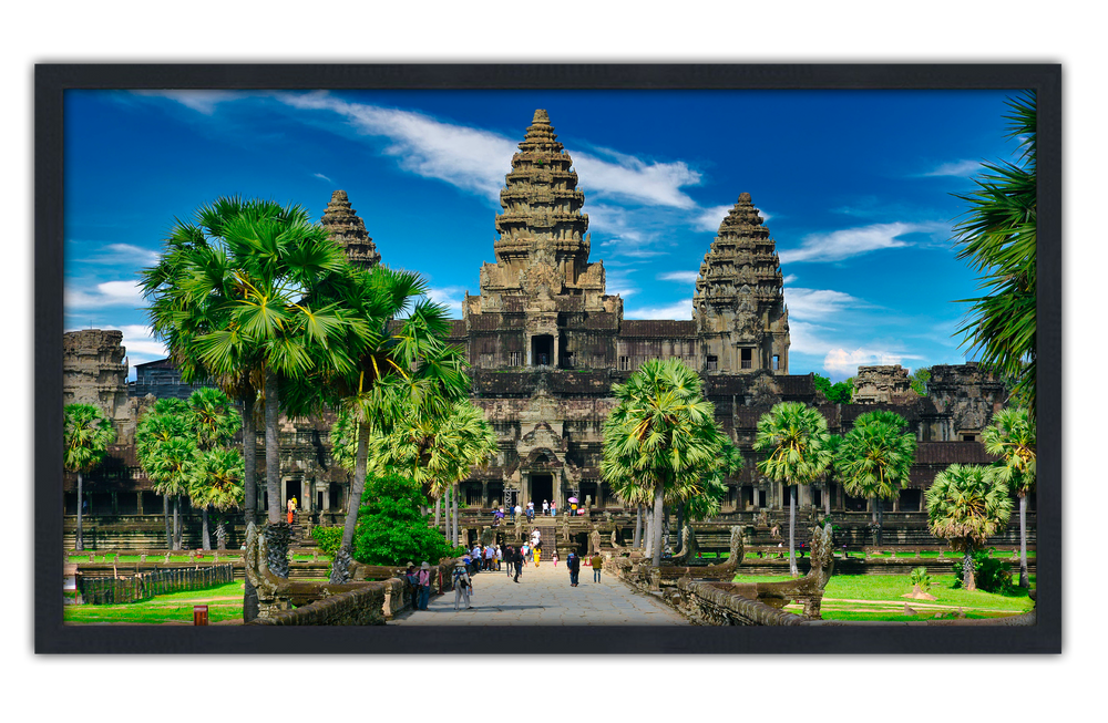 Professionally Framed Angkor Wat Cambodia Skyline High-Resolution Panoramic Photo 12x22 Wall Art (ONLINE ORDER ONLY)