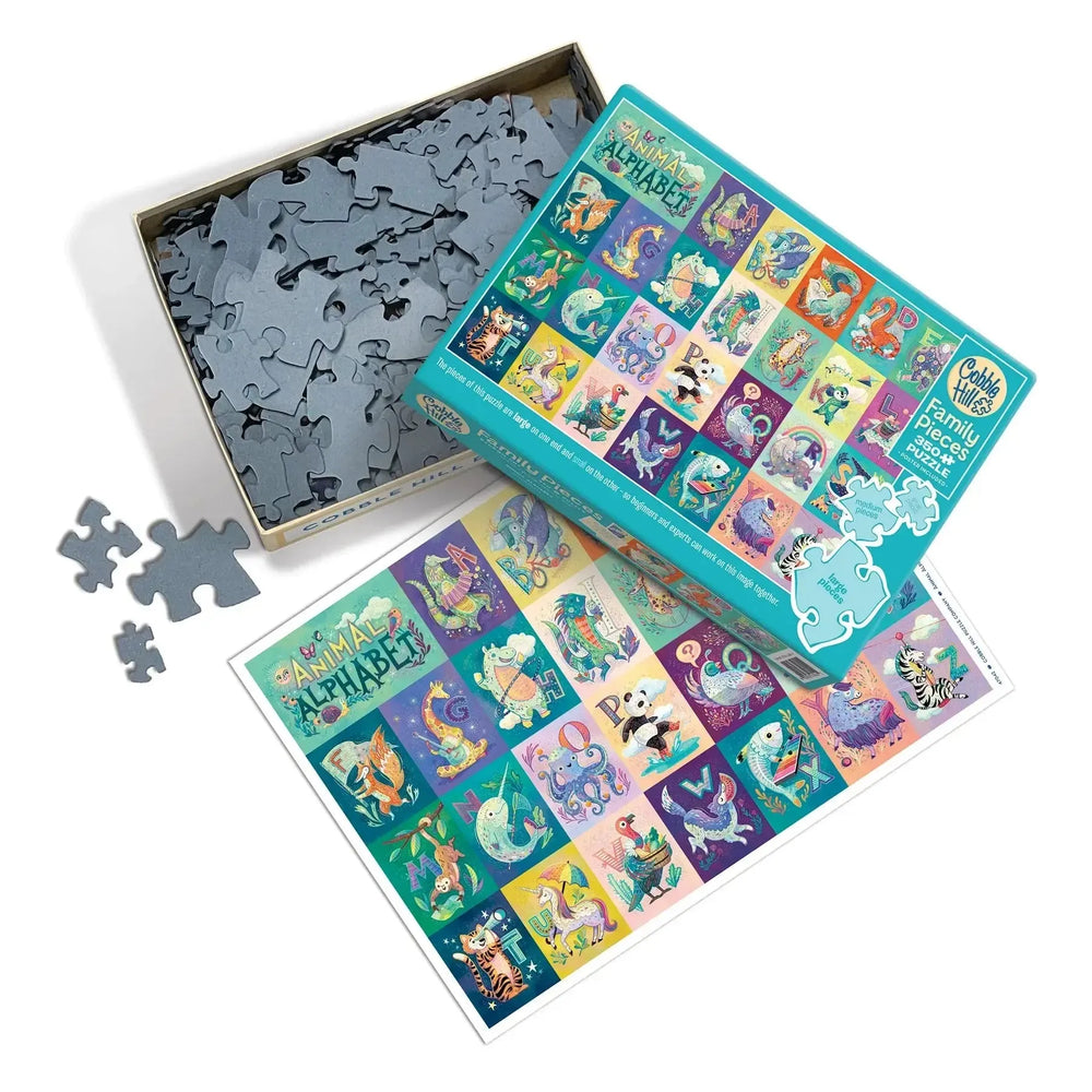 Animal Alphabet 350 Piece Family Jigsaw Puzzle Cobble Hill (ONLINE ORDER ONLY)
