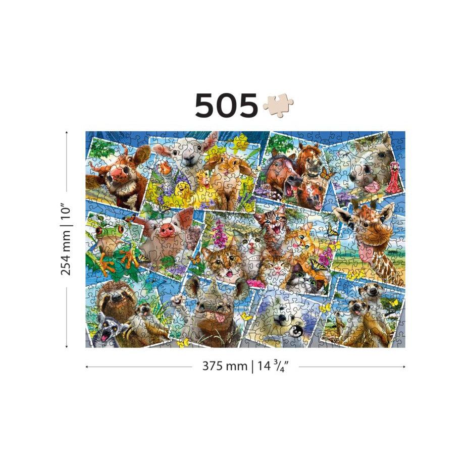 Animal Postcards 505 Piece Wood Jigsaw Puzzle Wooden City (ONLINE ORDER ONLY)