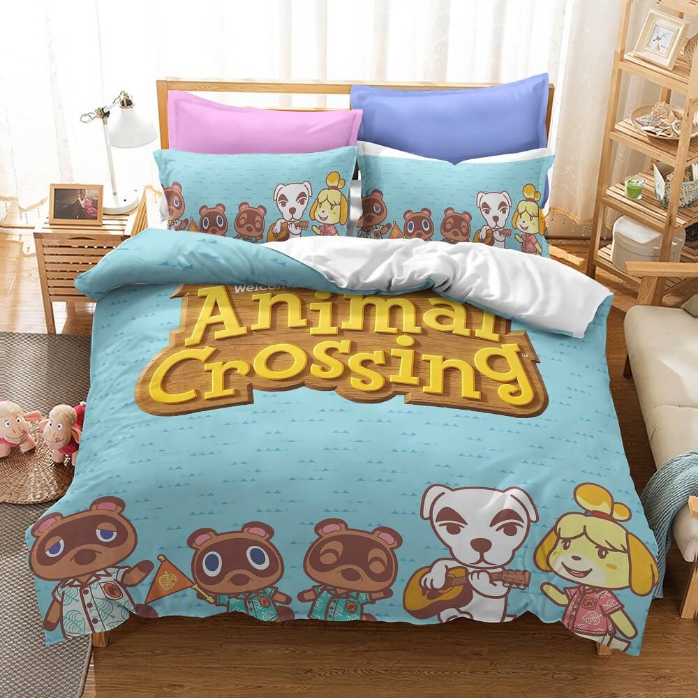 Animal Crossing Cosplay Bedding Set Duvet Cover Quilt Covers Bed Set (Online Order Only)