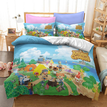 Animal Crossing Pattern Bedding Set Quilt Cover Without Filler (Online Order Only)
