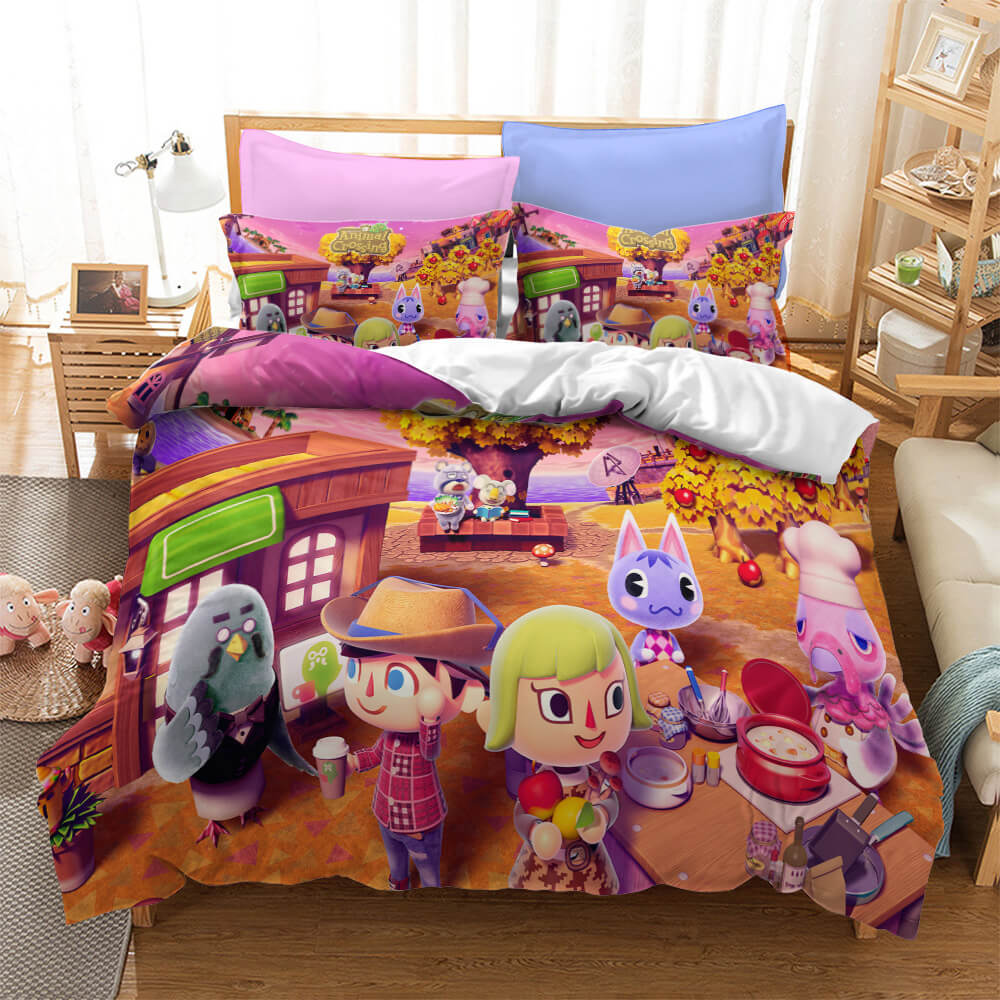 Animal Crossing Pattern Bedding Set Quilt Cover Without Filler (Online Order Only)