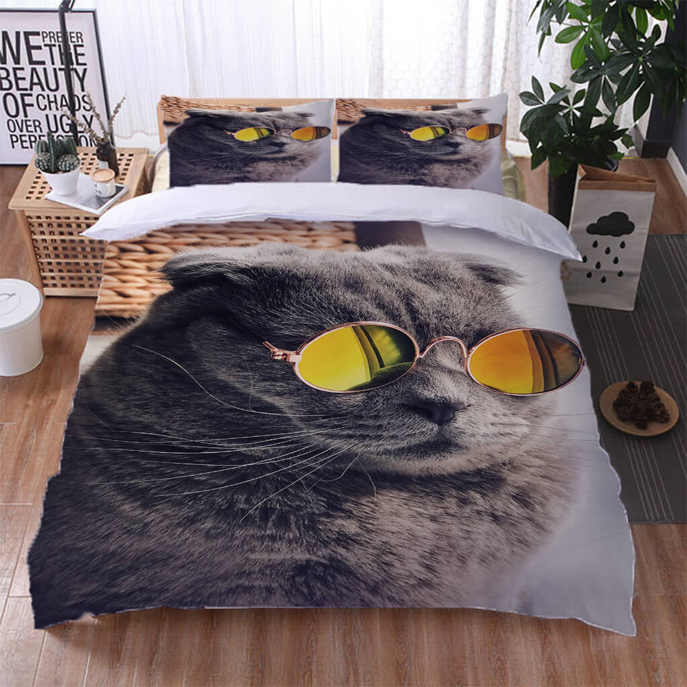 Animal Cute Cat Bedding Set Duvet Cover (Online Order Only)