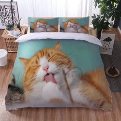 Animal Cute Cat Bedding Set Duvet Cover (Online Order Only)