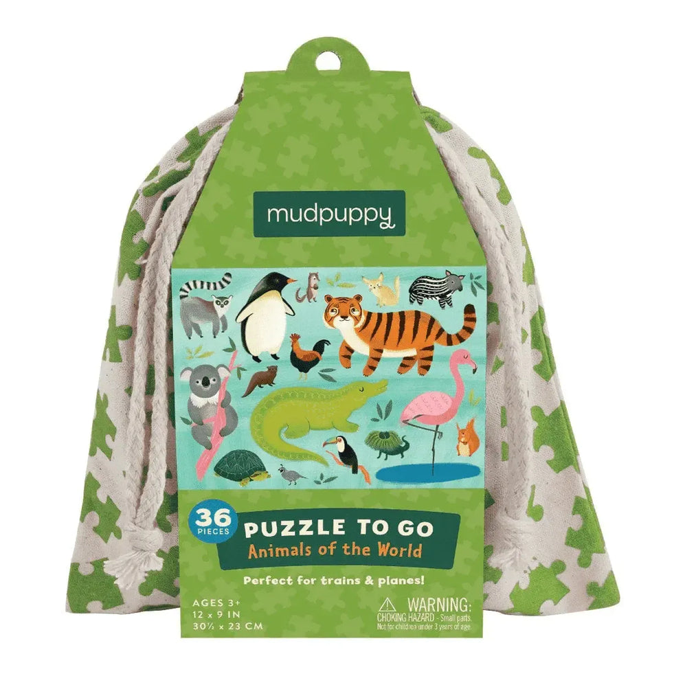 Animals of the World 36 Piece Mini Jigsaw Puzzle Mudpuppy