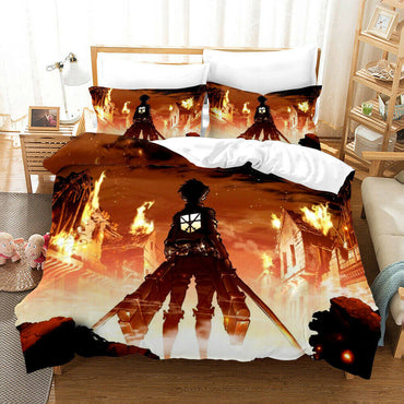 Anime Attack on Titan Bedding Set Quilt Covers Without Filler (Online Order Only)