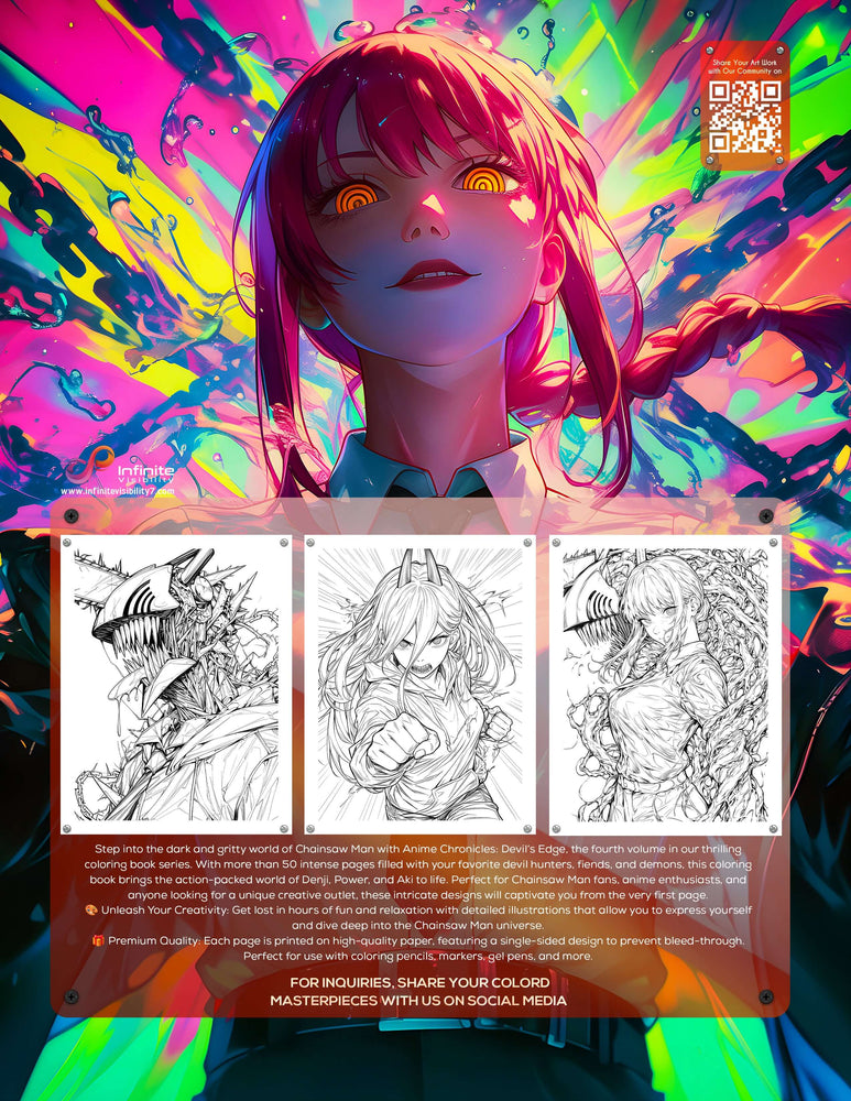 Anime Chronicles: Devil’s Edge – A Chainsaw Man Coloring Book (Volume 4) PDF (ONLINE ORDER ONLY)