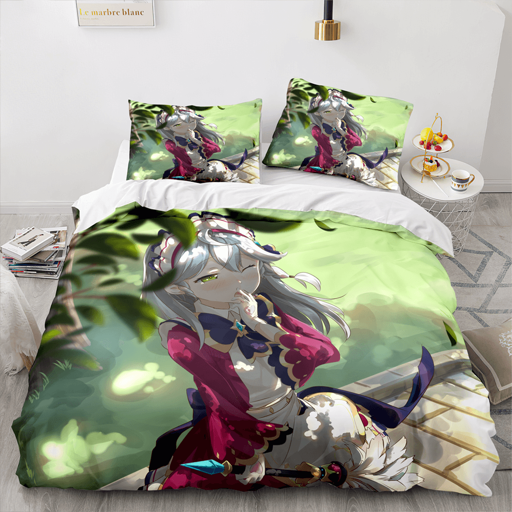 Anime Cute Girls Cosplay Bedding Sets Quilt Cover Without Filler (Online Order Only)