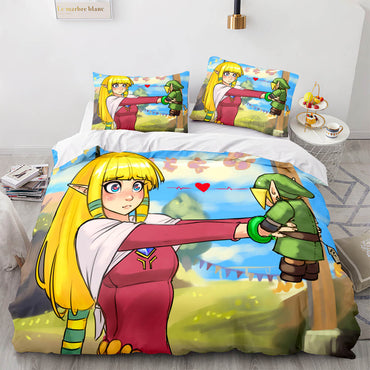 Anime Cute Girls Cosplay Bedding Sets Quilt Cover Without Filler (Online Order Only)