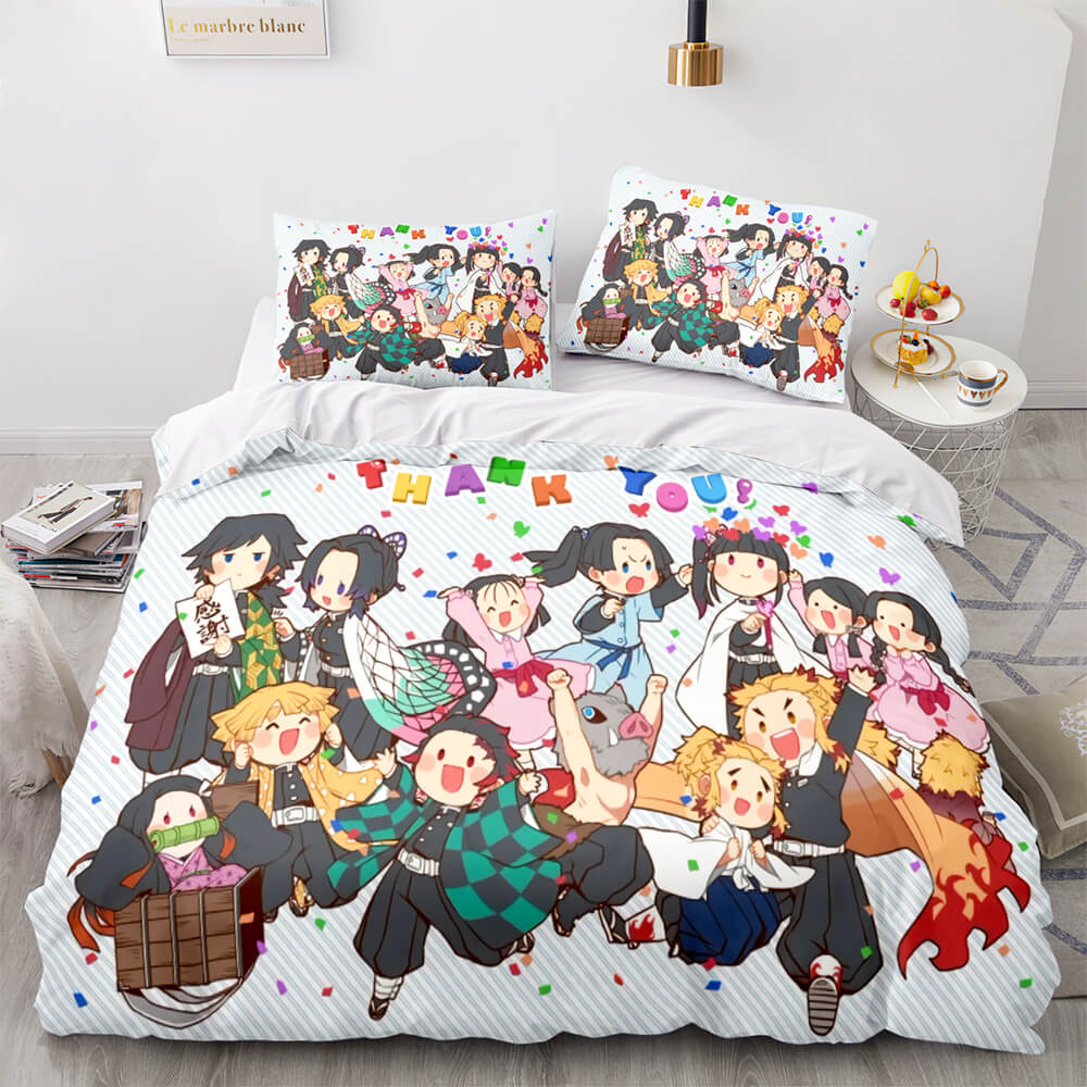 Anime Demon Slayer Cosplay Bedding Set Quilt Cover Without Filler (Online Order Only)