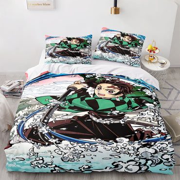 Anime Demon Slayer Cosplay Bedding Set Quilt Cover Without Filler (Online Order Only)