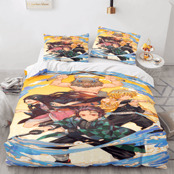 Anime Demon Slayer Cosplay Bedding Set Quilt Cover Without Filler (Online Order Only)