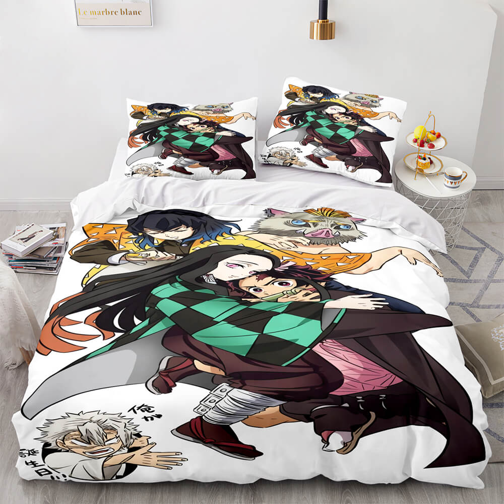 Anime Demon Slayer Cosplay Bedding Set Quilt Cover Without Filler (Online Order Only)