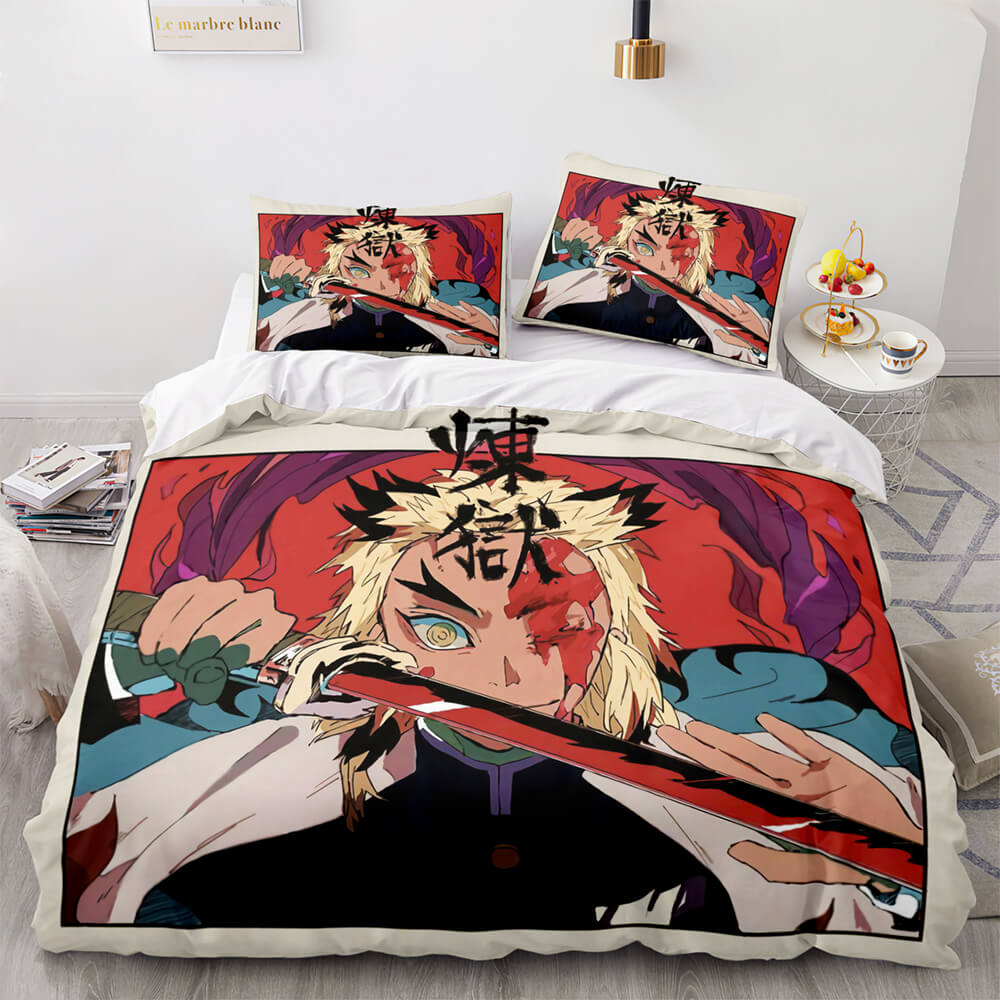 Anime Demon Slayer Cosplay Bedding Set Quilt Cover Without Filler (Online Order Only)