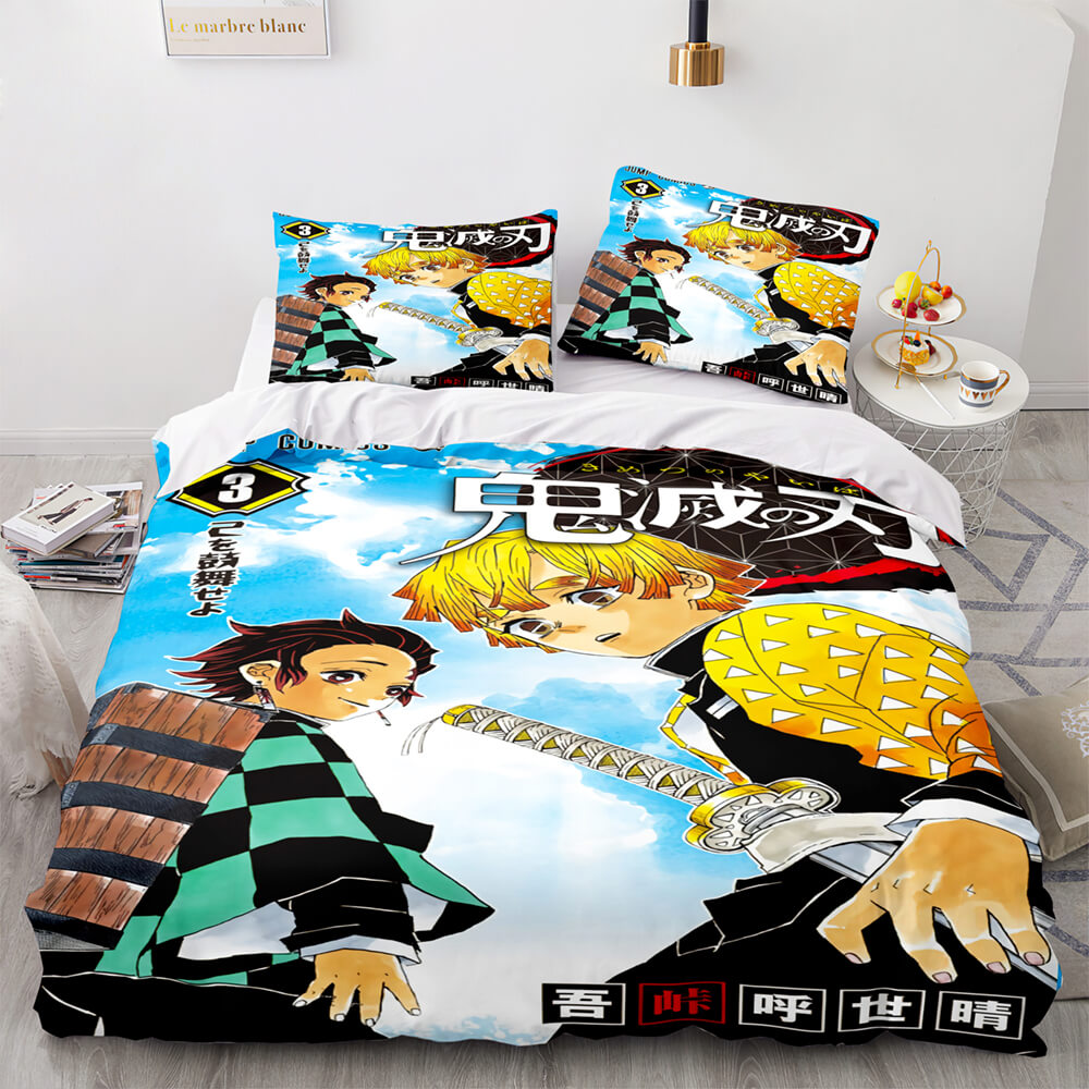Anime Demon Slayer Cosplay Bedding Set Quilt Cover Without Filler (Online Order Only)