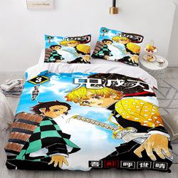 Anime Demon Slayer Cosplay Bedding Set Quilt Cover Without Filler (Online Order Only)