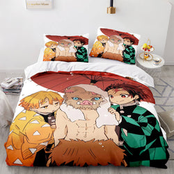 Anime Demon Slayer Cosplay Bedding Set Quilt Cover Without Filler (Online Order Only)