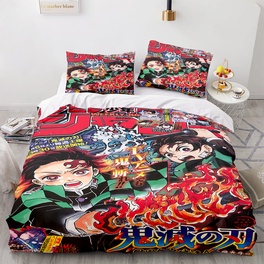 Anime Demon Slayer Cosplay Bedding Set Quilt Cover Without Filler (Online Order Only)