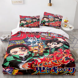 Anime Demon Slayer Cosplay Bedding Set Quilt Cover Without Filler (Online Order Only)