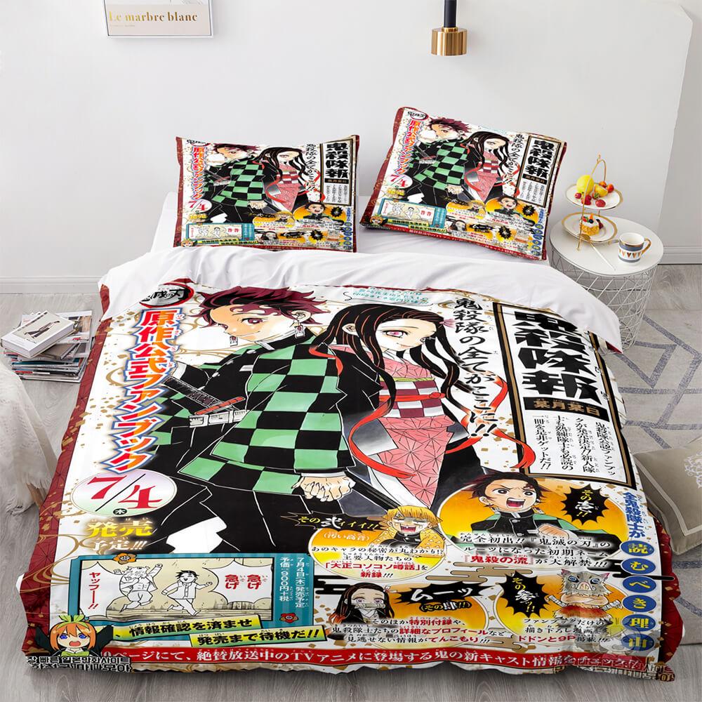 Demon Slayer Bedding Set Duvet Cover Bed Sets (Online Order Only)
