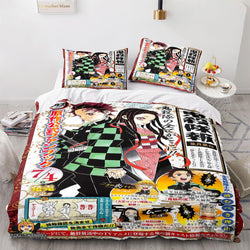 Demon Slayer Bedding Set Duvet Cover Bed Sets (Online Order Only)