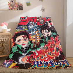 Demon Slayer Flannel Fleece Throw Blanket (Online Order Only)