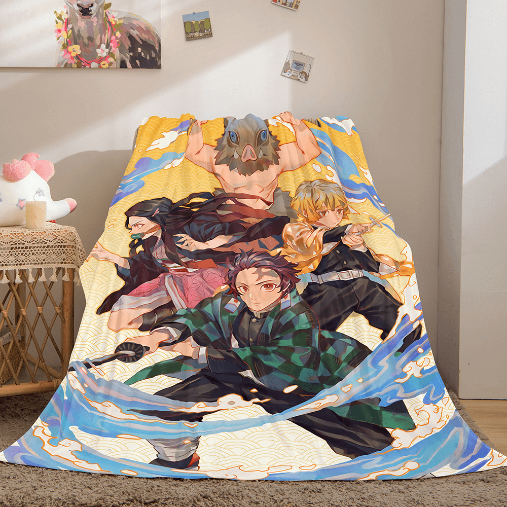 Demon Slayer Flannel Fleece Throw Blanket (Online Order Only)