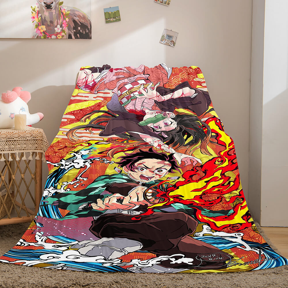 Anime Demon Slayer Flannel Fleece Throw Blanket (Online Order Only)