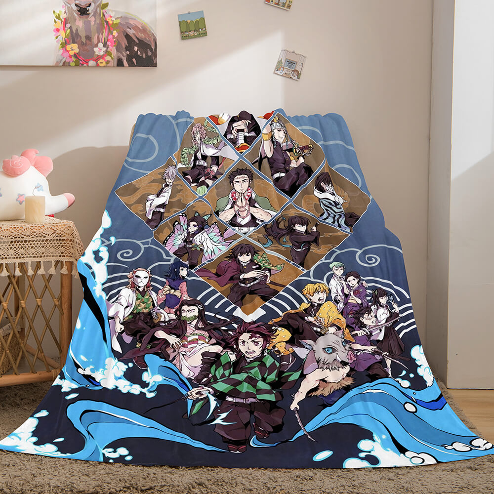 Anime Demon Slayer Flannel Fleece Throw Blanket (Online Order Only)