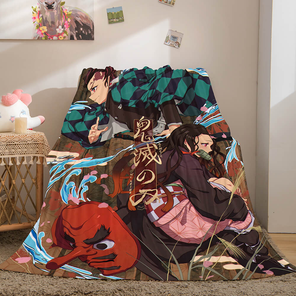 Anime Demon Slayer Flannel Fleece Throw Blanket (Online Order Only)