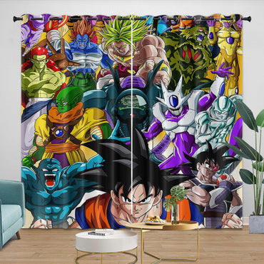 Anime Dragon Ball Curtains Pattern Kids Blackout Window Drapes (Online Order Only)
