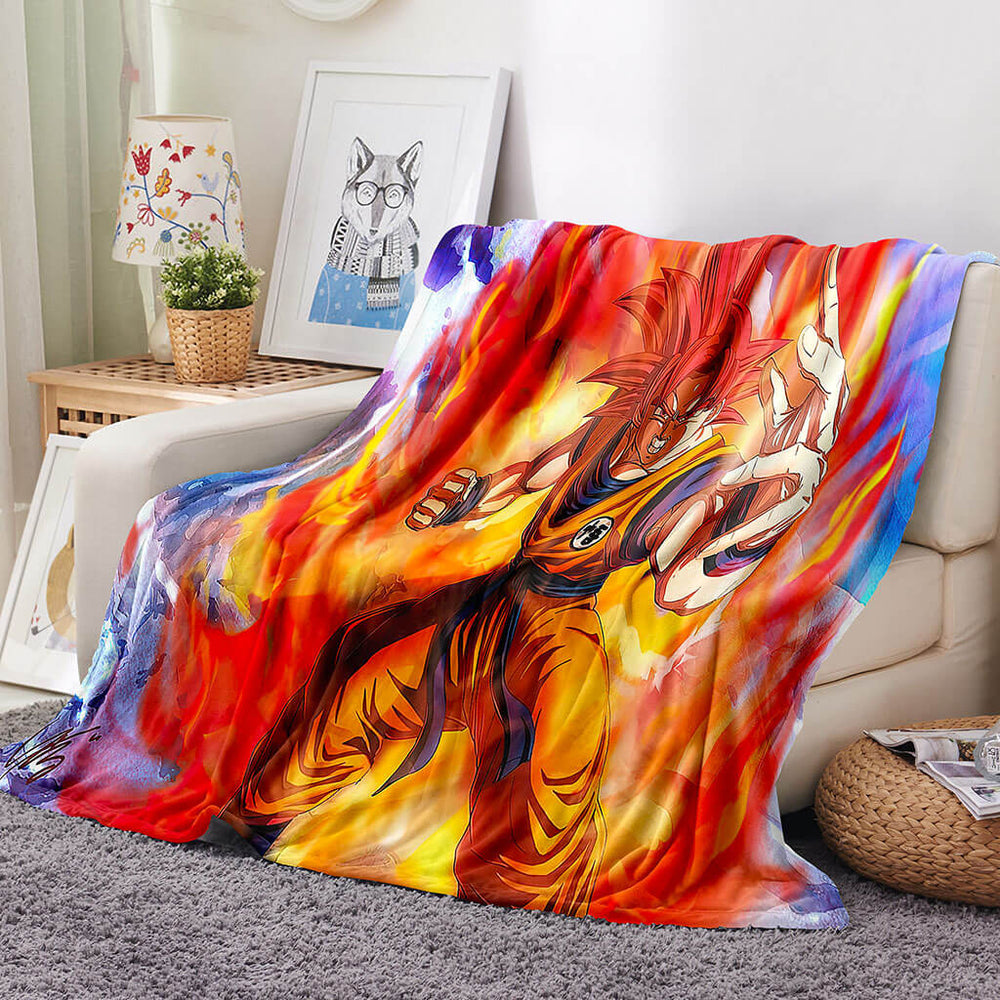 Anime Dragon Ball Super Blanket Flannel Throw Room Decoration (Online Order Only)