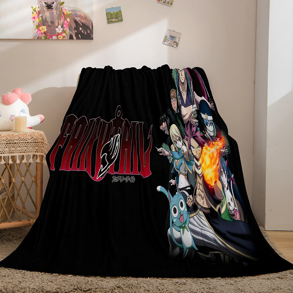 Anime Fairy Tail Flannel Caroset Throw Blanket (Online Order Only)