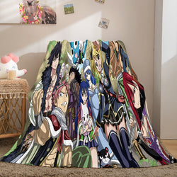 Anime Fairy Tail Flannel Caroset Throw Blanket (Online Order Only)