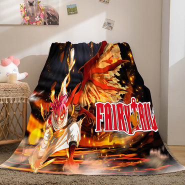 Anime Fairy Tail Flannel Caroset Throw Blanket (Online Order Only)