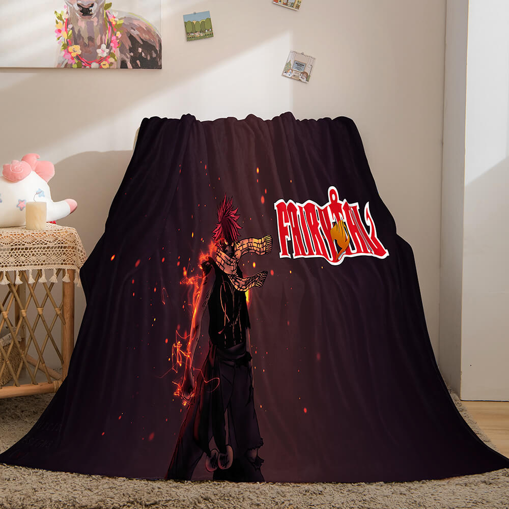 Anime Fairy Tail Flannel Caroset Throw Blanket (Online Order Only)