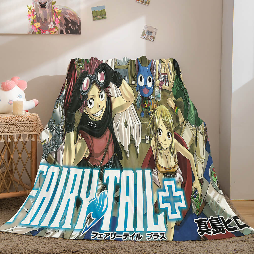 Anime Fairy Tail Flannel Caroset Throw Blanket (Online Order Only)