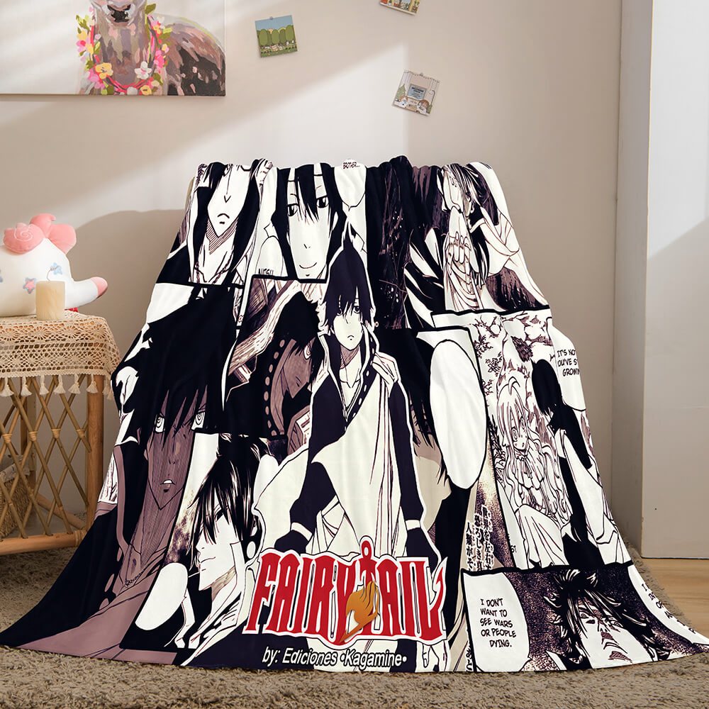 Anime Fairy Tail Flannel Caroset Throw Blanket (Online Order Only)