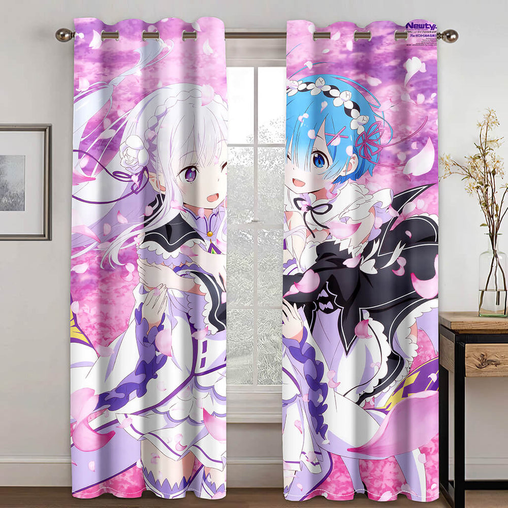 Anime Genshin Impact Curtains Cosplay Blackout Window Treatments Drapes (Online Order Only)