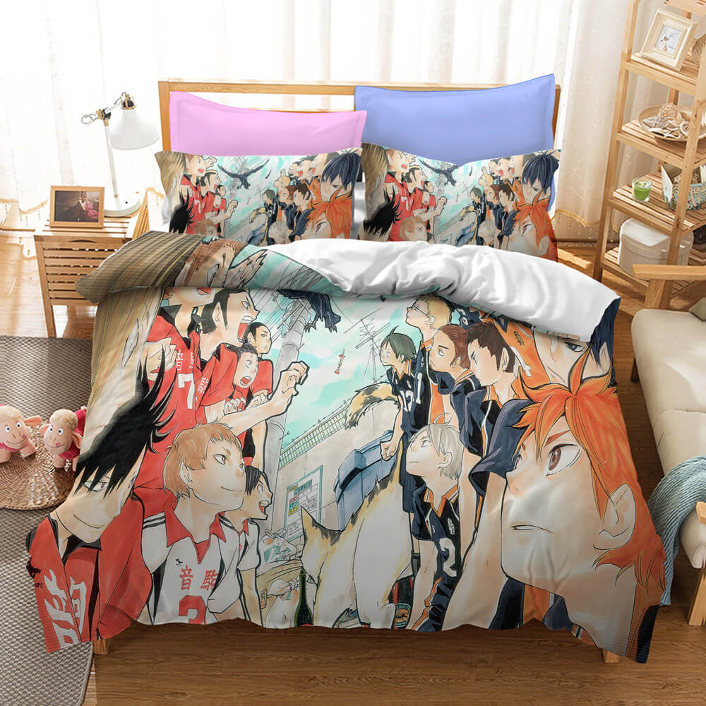 Anime Haikyuu Cosplay Bedding Set Quilt Covers Without Filler (Online Order Only)