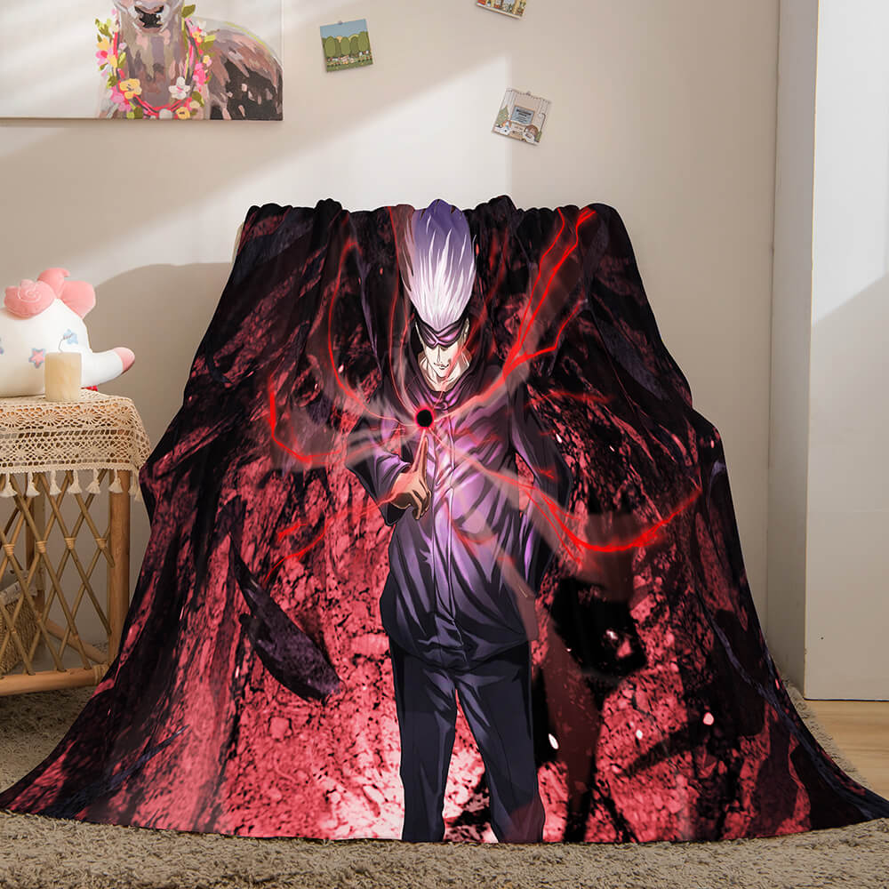 Anime Jujutsu Kaisen Flannel Throw Cosplay Blanket (Online Order Only)