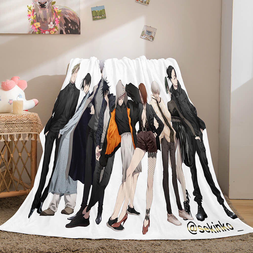 Anime Jujutsu Kaisen Flannel Throw Cosplay Blanket (Online Order Only)