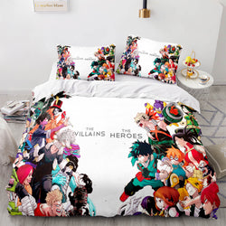 Anime My Hero Academia Bedding Set Cosplay Quilt Cover Without Filler (Online Order Only)