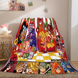 Anime ONE PIECE Cosplay Flannel Blanket Fleece Throw Blanket Sets (Online Order Only)