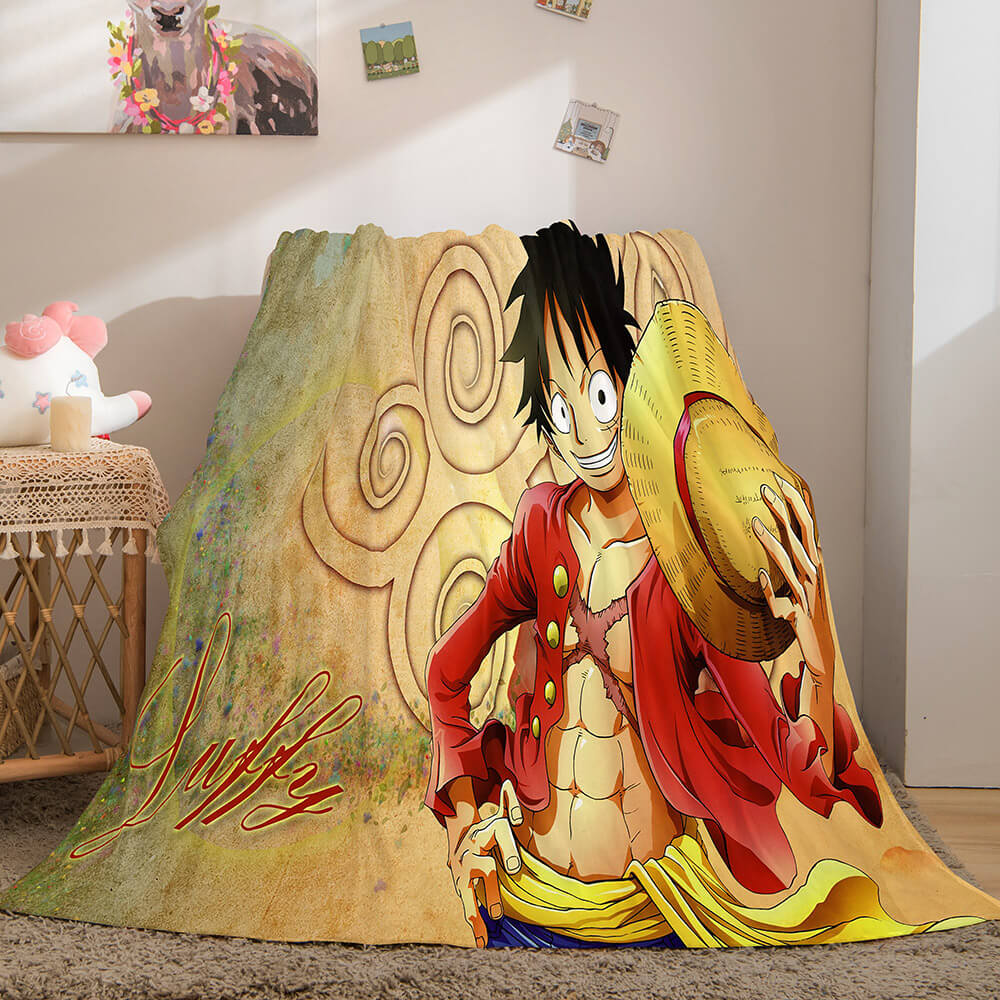 Anime ONE PIECE Cosplay Flannel Blanket Fleece Throw Blanket Sets (Online Order Only)