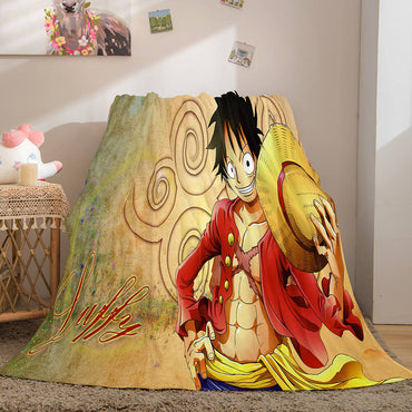 Anime ONE PIECE Cosplay Flannel Blanket Fleece Throw Blanket Sets (Online Order Only)