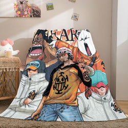 Anime ONE PIECE Cosplay Flannel Blanket Fleece Throw Blanket Sets (Online Order Only)