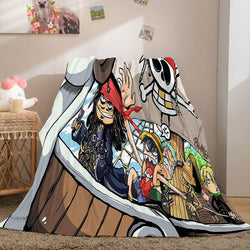 Anime ONE PIECE Cosplay Flannel Blanket Fleece Throw Blanket Sets (Online Order Only)