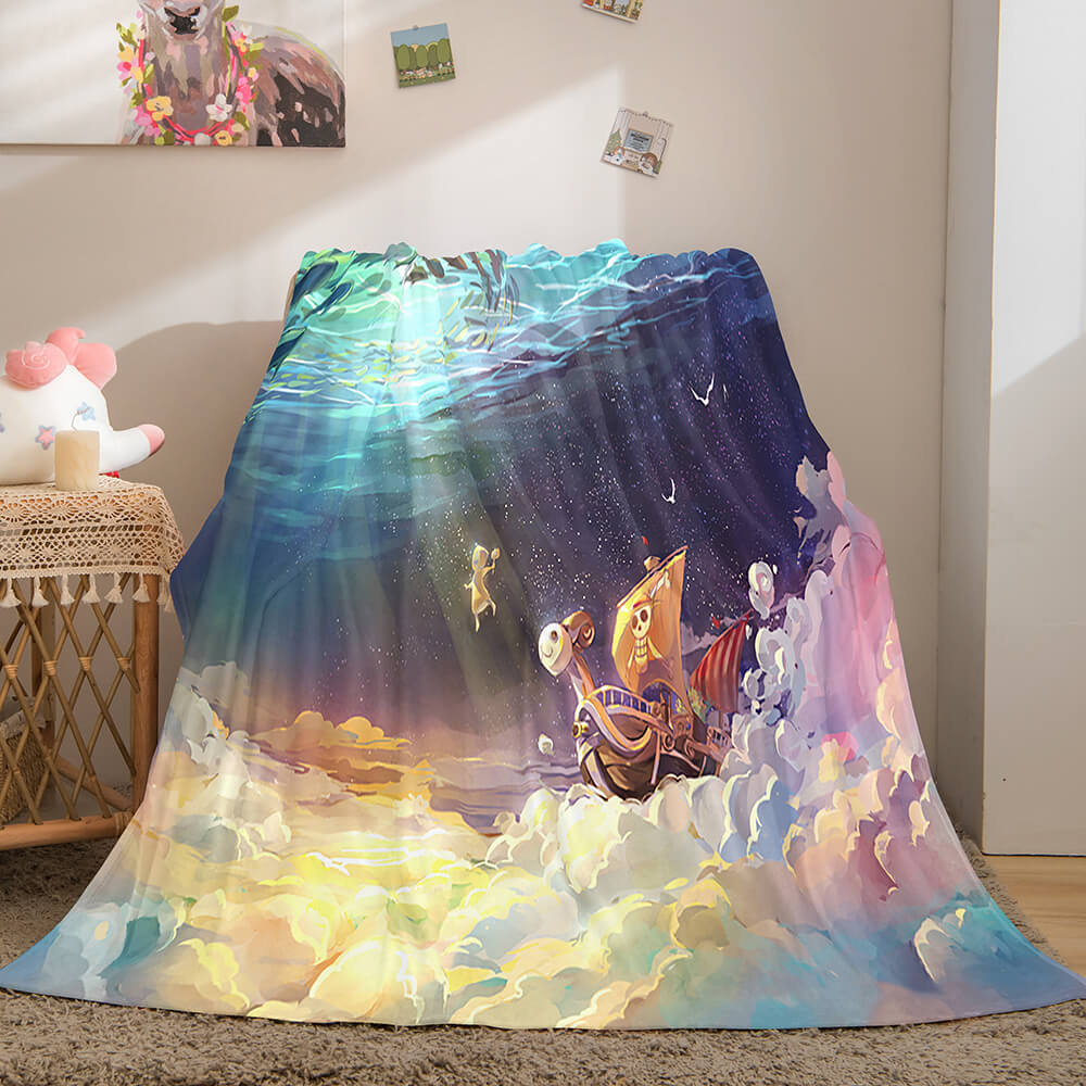 Anime ONE PIECE Cosplay Flannel Blanket Fleece Throw Blanket Sets (Online Order Only)