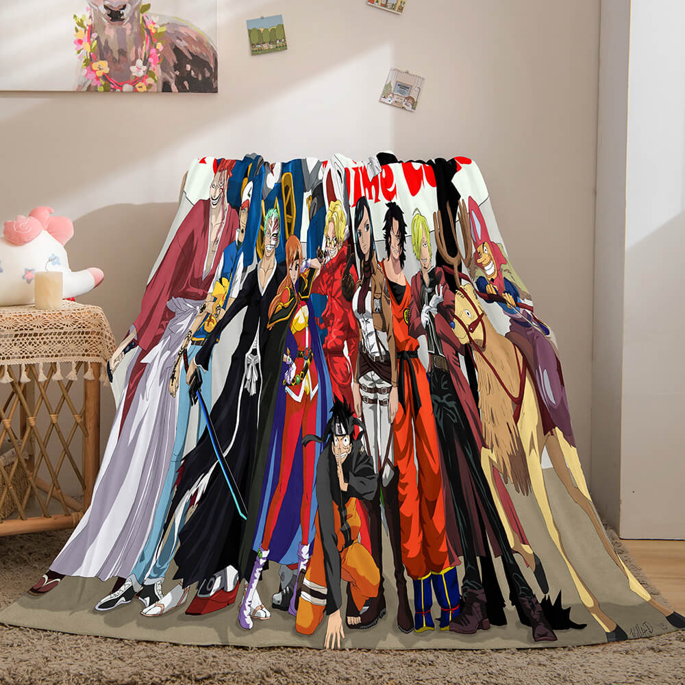 Anime ONE PIECE Cosplay Flannel Blanket Fleece Throw Blanket Sets (Online Order Only)
